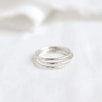 Silver Hammered Stacking Ring