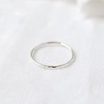 Silver Hammered Stacking Ring