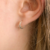 Silver Huggie Hoop Earrings