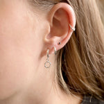Silver Huggie Hoop Earrings