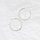 Silver Large Delicate Hoop Earrings