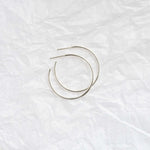 Silver Large Delicate Hoop Earrings