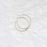 Silver Large Delicate Hoop Earrings