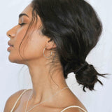 Silver Large Delicate Hoop Earrings