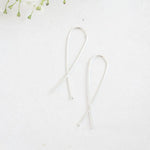 Silver Long Twist Earrings