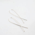 Silver Long Twist Earrings