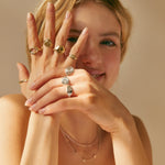 Silver Bloom Swirl Ring