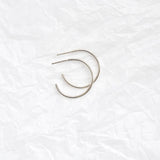 Silver Medium Delicate Hoop Earrings