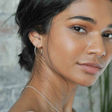 Silver Medium Delicate Hoop Earrings