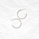 Silver Medium Delicate Hoop Earrings