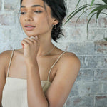 Silver Medium Delicate Hoop Earrings