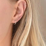 Silver Micro Delicate Hoop Earrings