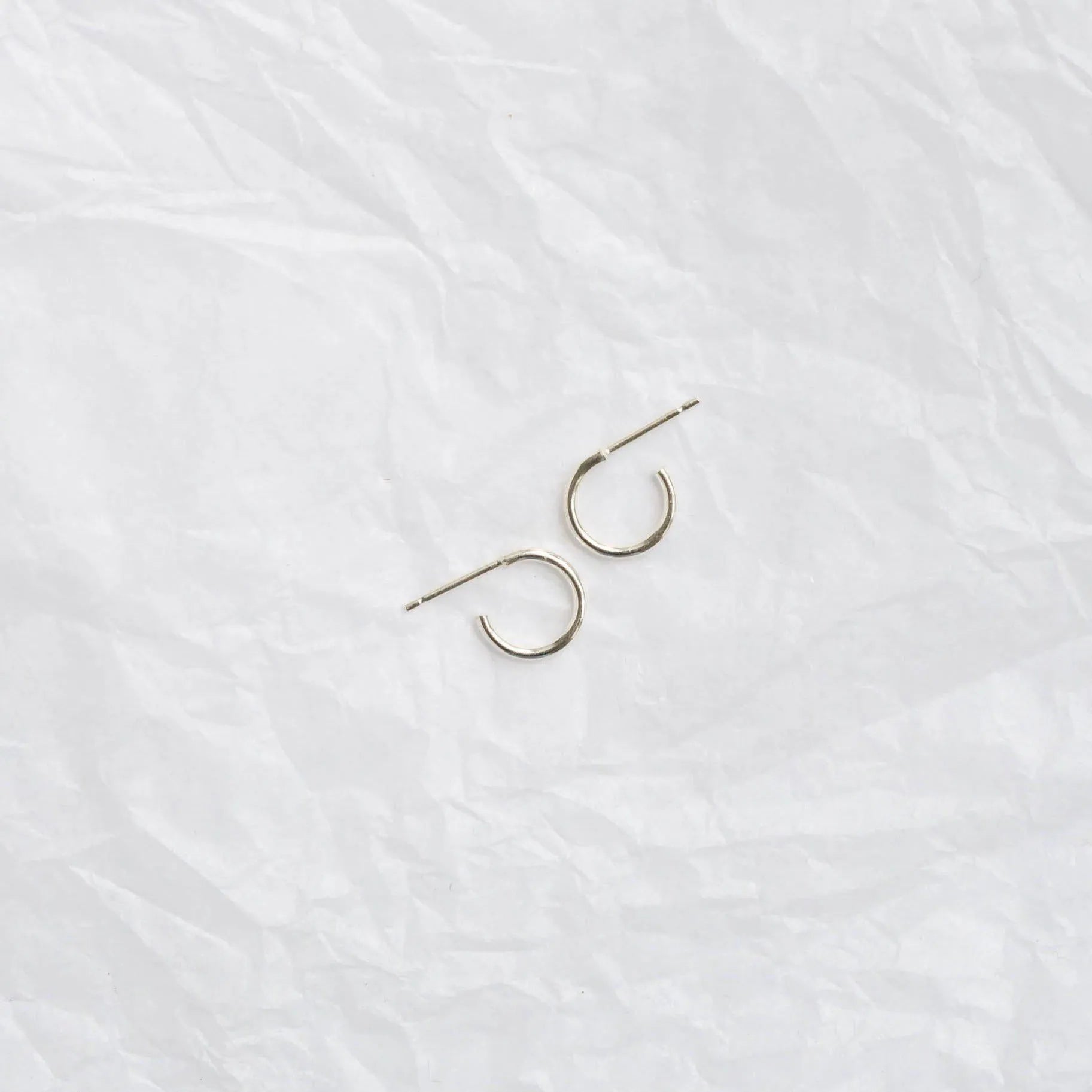 Silver Micro Delicate Hoop Earrings