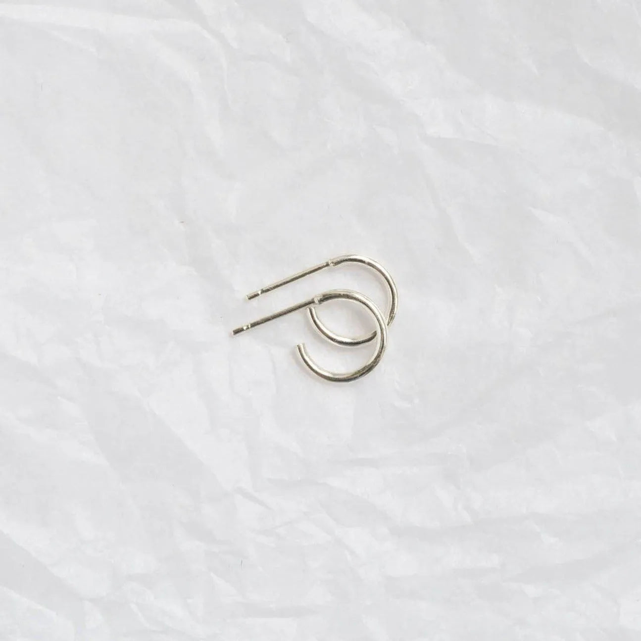 Silver Micro Delicate Hoop Earrings