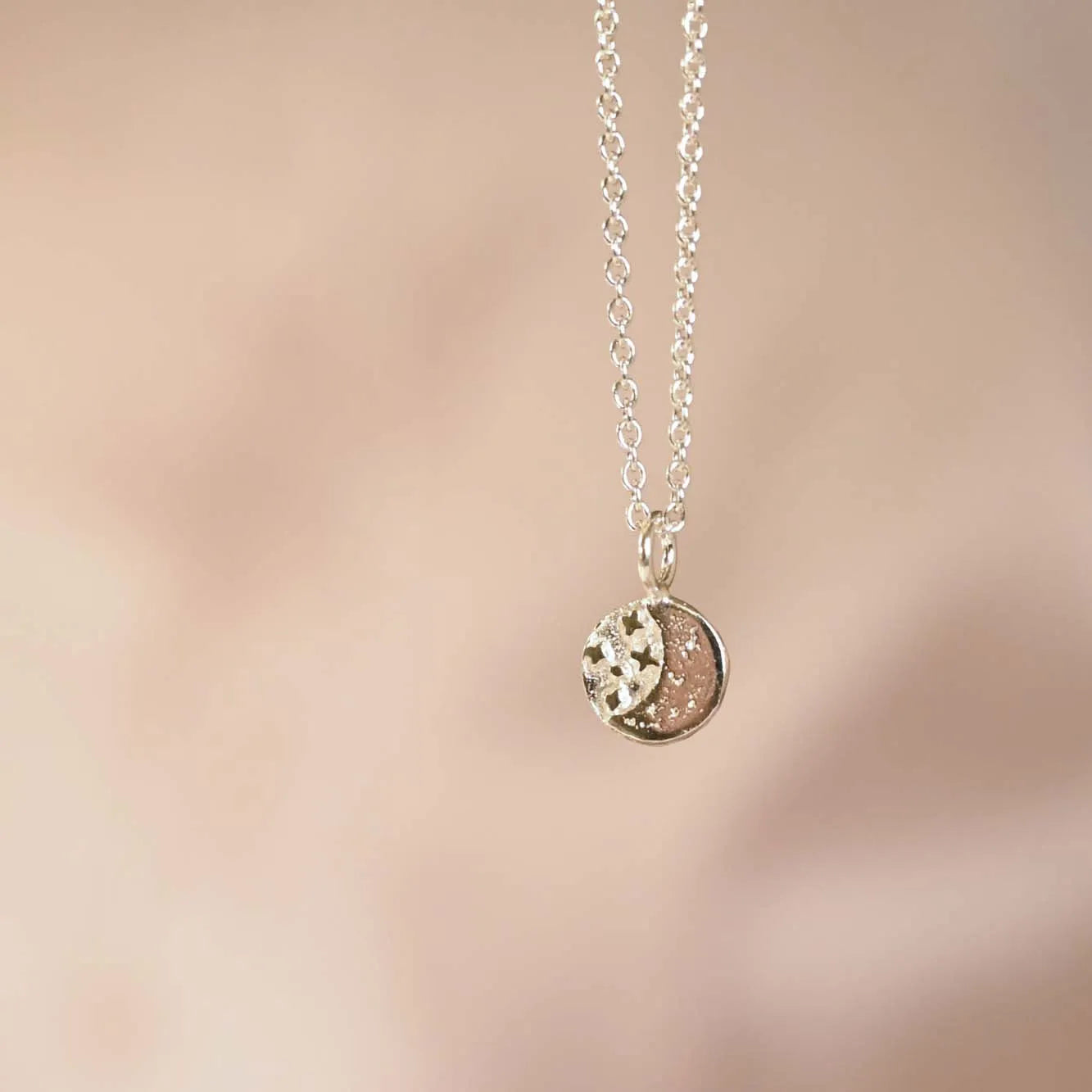Silver Mini Moonlight Pendant Necklace