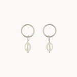 Silver Minimal Pearl Studs