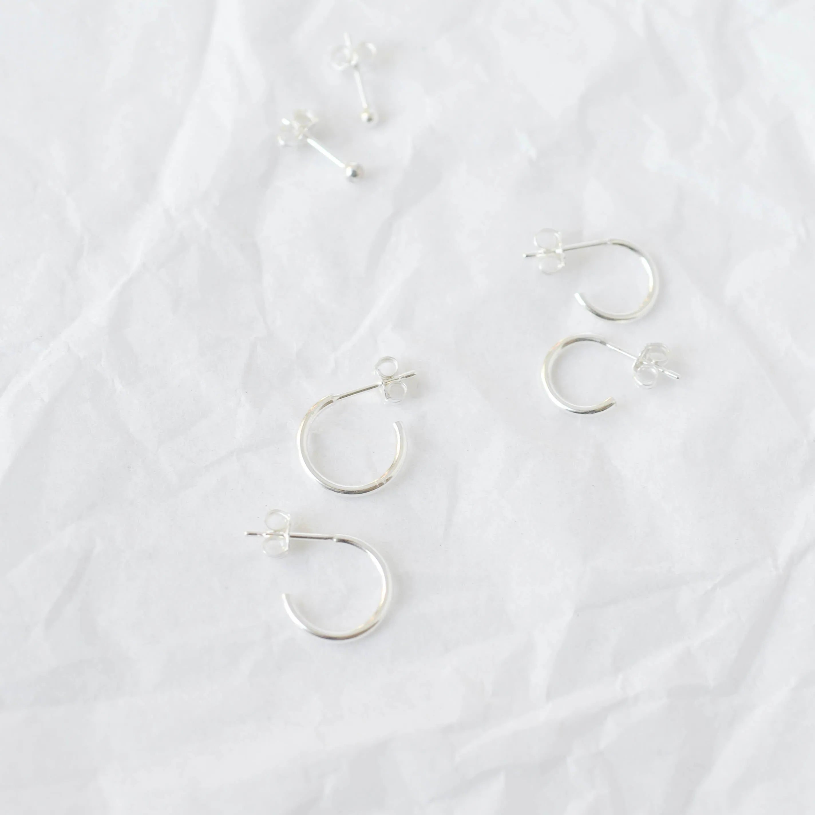 Silver Mix and Match Hoop Set