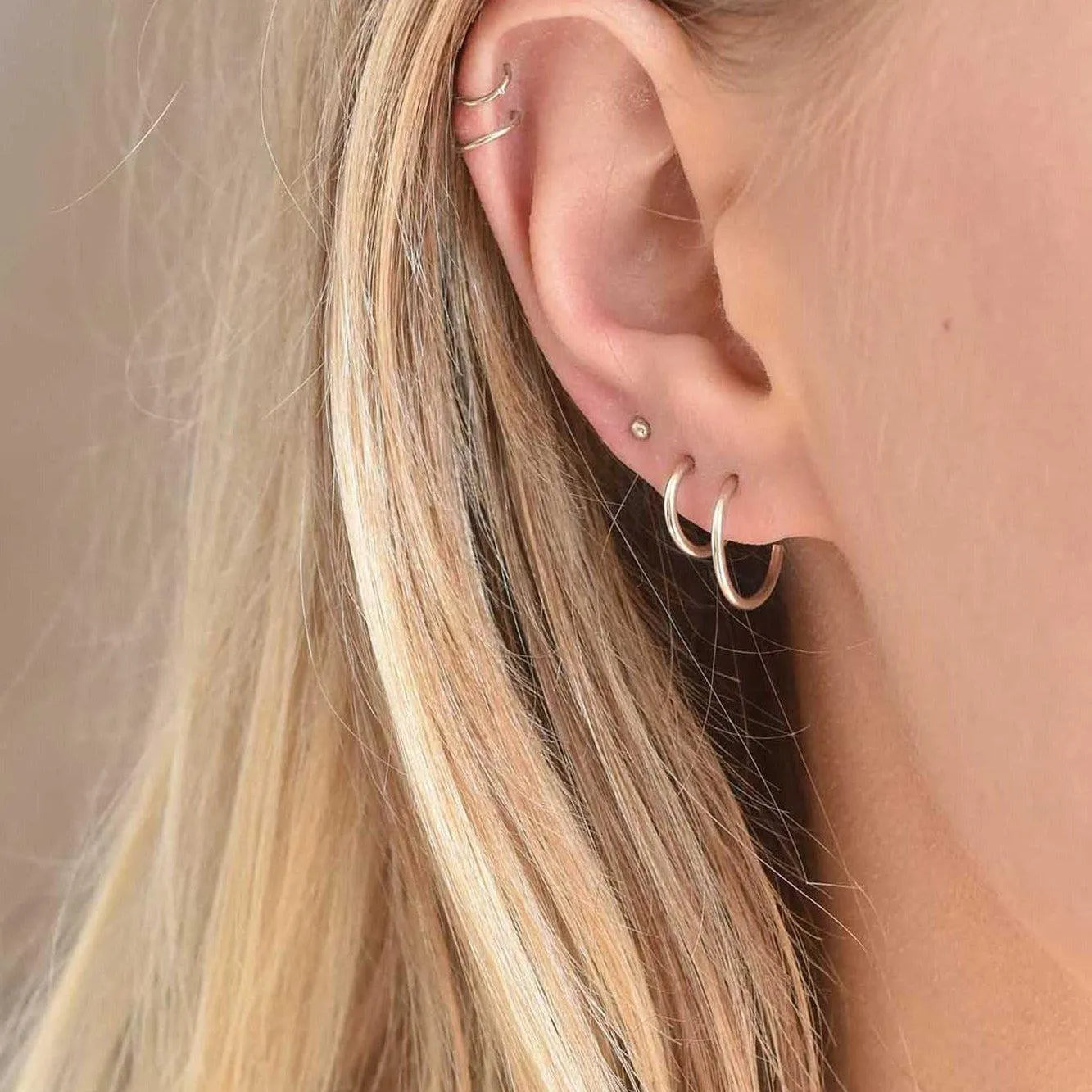 Silver Mix and Match Hoop Set