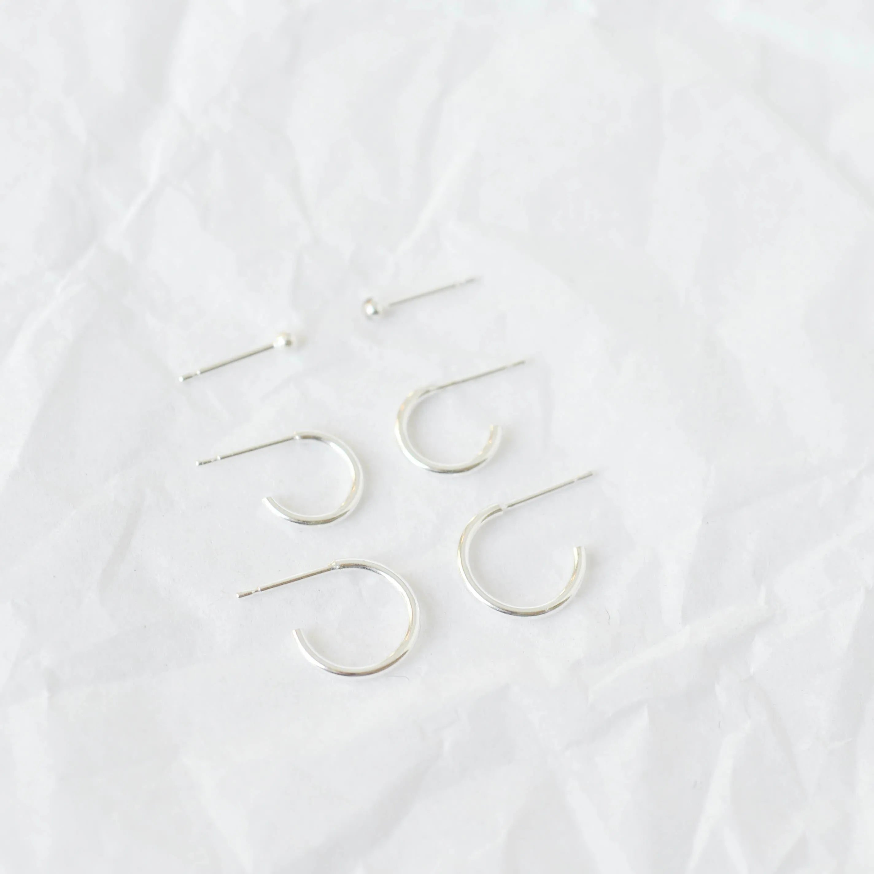 Silver Mix and Match Hoop Set