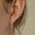 Silver Molten Ear Cuff
