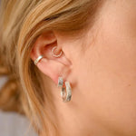 Silver Molten Ear Cuff