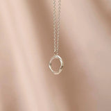 Silver Organic Circle Pendant Necklace