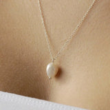Silver Pearl Pendant Necklace