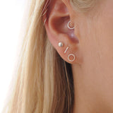 Silver Pebble Stud Earrings