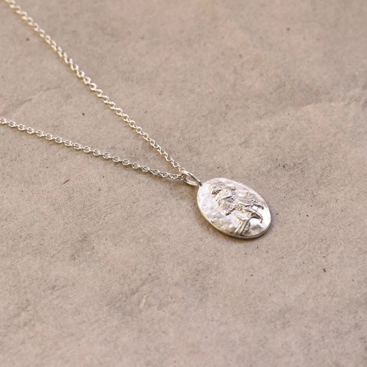 Silver Personalised Aquarius Necklace