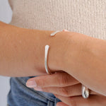 Silver Personalised Cuff Bangle