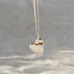 Silver Personalised Handformed Heart Pendant Necklace