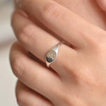Silver Personalised Initial Signet Ring