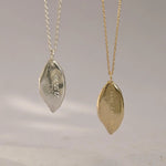 Silver Personalised Leaf Necklace