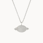 Silver Personalised Ornate Oval Pendant Necklace