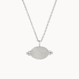 Silver Personalised Ornate Oval Pendant Necklace