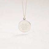 Silver Personalised Saint Christopher Medallion Necklace