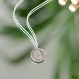 Silver Personalised Saint Christopher Medallion Necklace