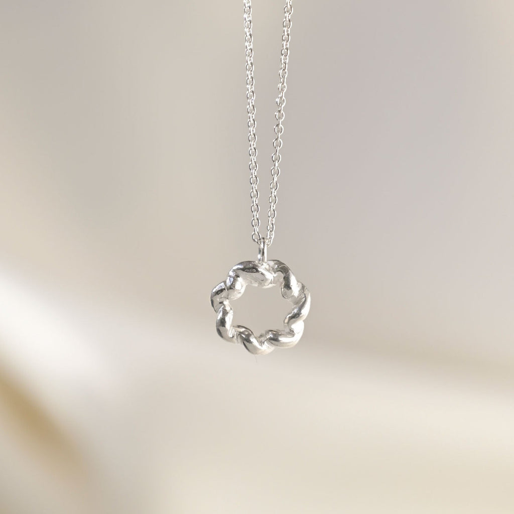 Silver Revolution Circle Necklace
