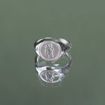 Silver Saint Christopher Signet Ring