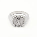 Silver Saint Christopher Signet Ring