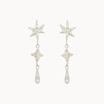 Silver Shooting Star Dangle Earrings