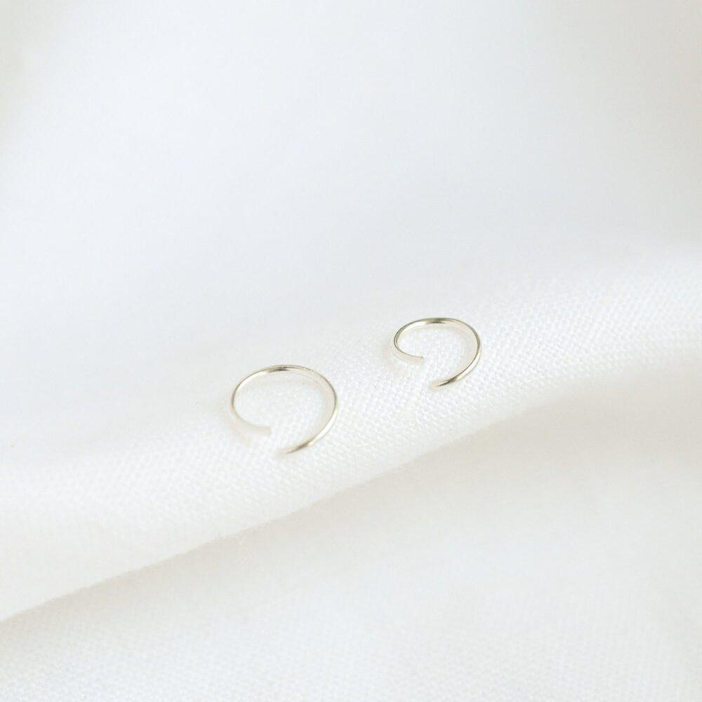 Silver Small Cartilage Helix Earring Hoops