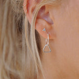 Silver Small Triangle Studs