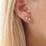 Silver Small Triangle Studs