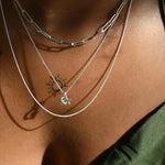Silver Spiga Layering Necklace