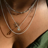 Silver Spiga Layering Necklace