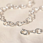 Silver Statement Connected Link Choker Necklace