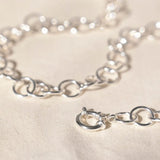 Silver Statement Connected Link Choker Necklace