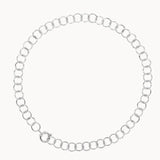 Silver Statement Connected Link Choker Necklace