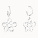 Silver Statement Flower Hoops